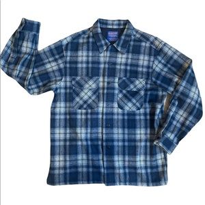 Pendleton 100% wool plaid board shirt double flap pockets size large